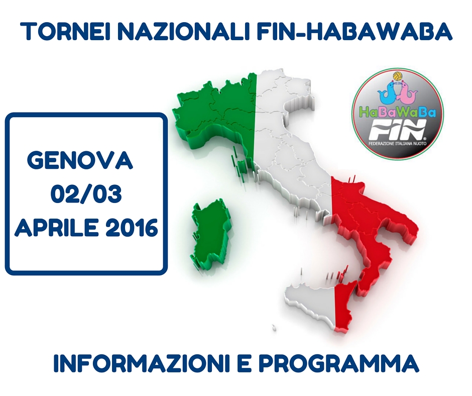 Tornei Nazionali Fin-HaBaWaBa | Genova, 2-3 Aprile 2016