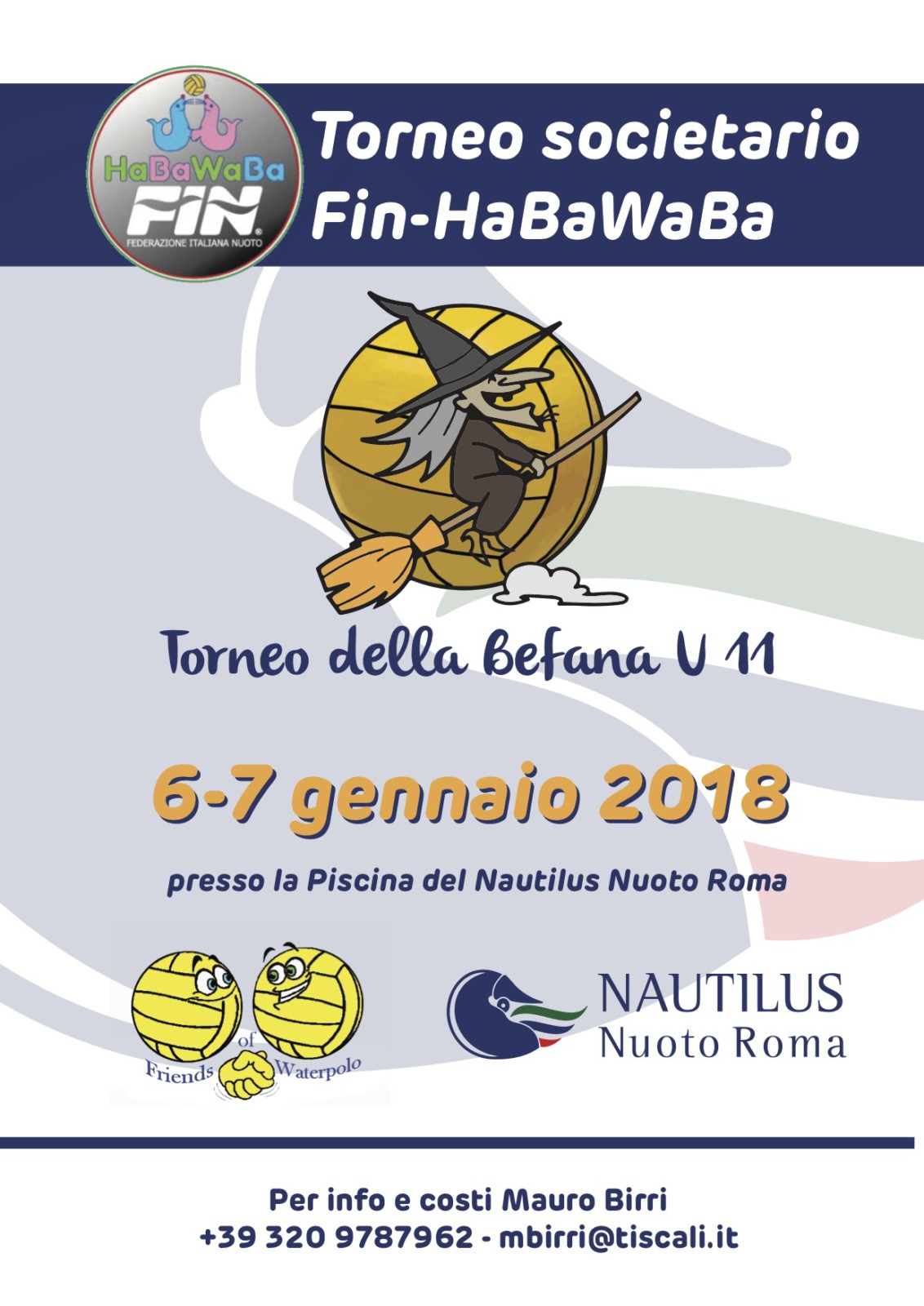 Tornei societari Fin-HaBaWaBa | Roma, 6/7 gennaio 2018