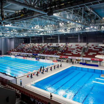 L'OCBC Aquatic Center (AQC) di Singapore, sede dell'HaBaWaBa Asia