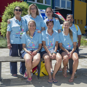 La squadra degli addetti alla giuria. In alto gli arbitri (foto DeepBlueMedia)