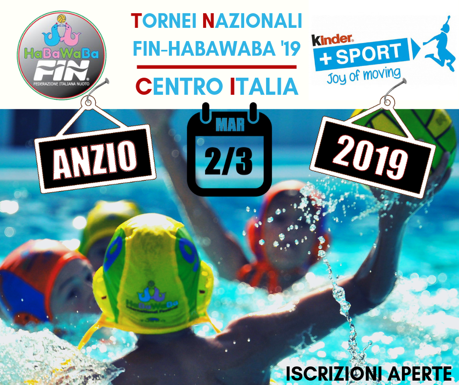 Tornei Nazionali Fin – HaBaWaBa| Anzio, 2-3 marzo 2019